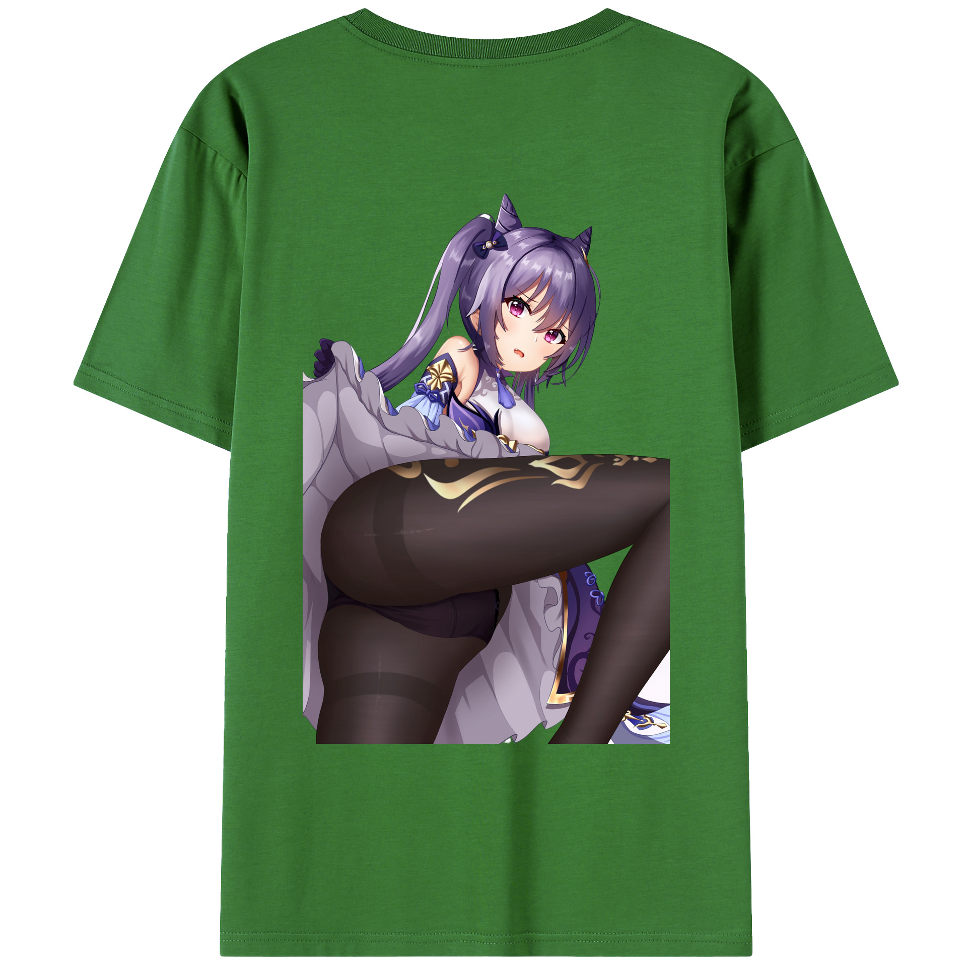 げんし神 刻晴 こくせい genshin Kokusei レディース半袖Tシャツ(バックプリント)